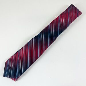 Lord Windsor Mens Tie Necktie Red Blue Diagonal Stripes Polyester